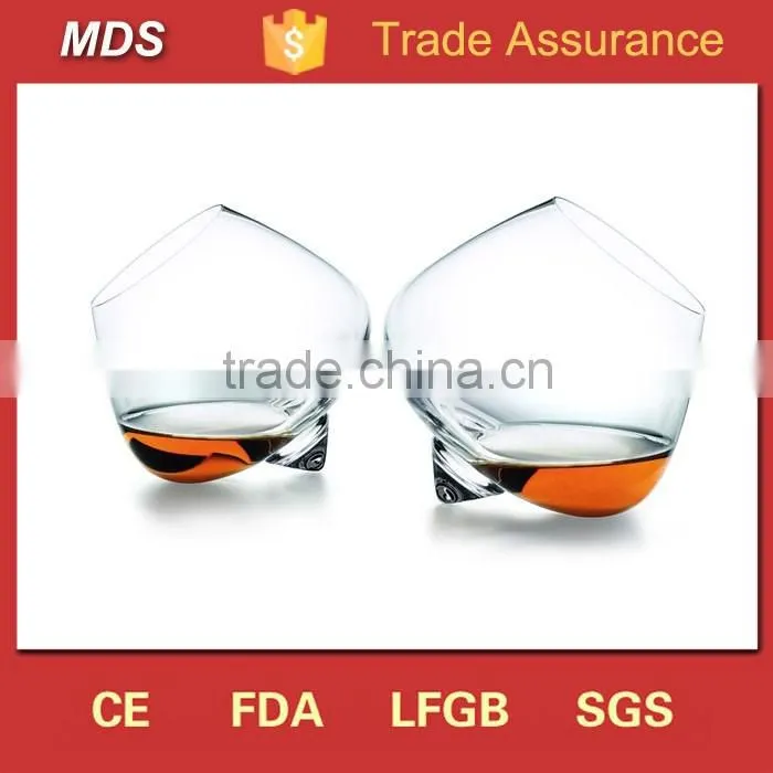Cognac unique shape wobbly rocking whisky glass