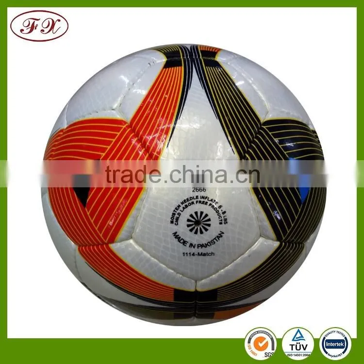 PU hand sewn match soccer ball/football