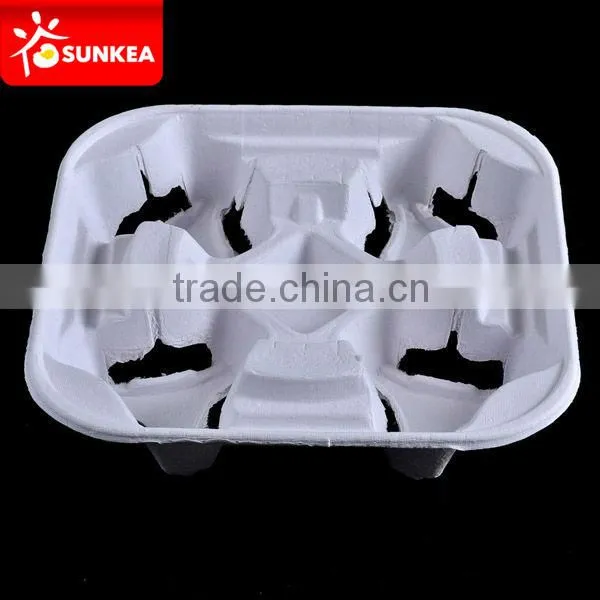 Printed take away coffee cup carriers with handle