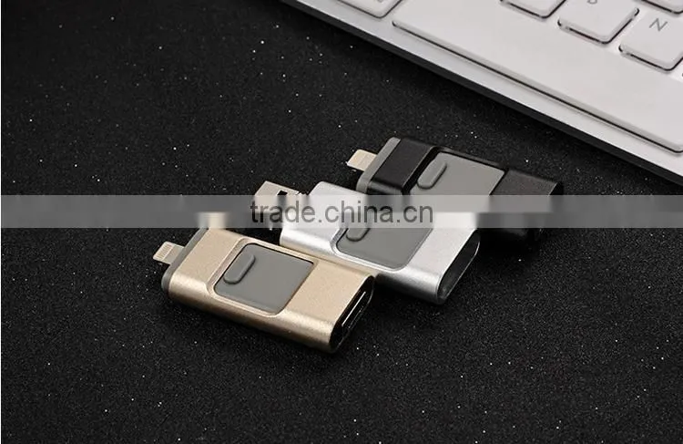3 IN 1 100% real capacity aprroved MFI certification usb 3.0 custom Ultra Slim cheap mini 16GB 32gb 64GB U Disk usb flash drive