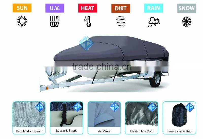 Premium 600D Waterproof Boat Cover