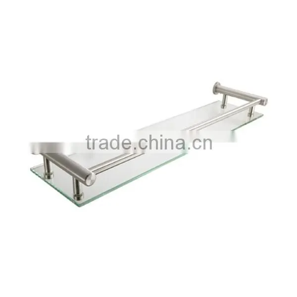 China Supplier Brass Toilet Accessories Bathroom Shelf bathroom glass shelf