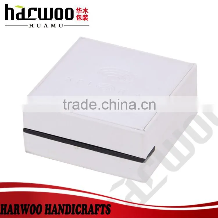 Factory Manufacturer Fashion Leather Surface Wooden Jewelry Box Cufflink Box