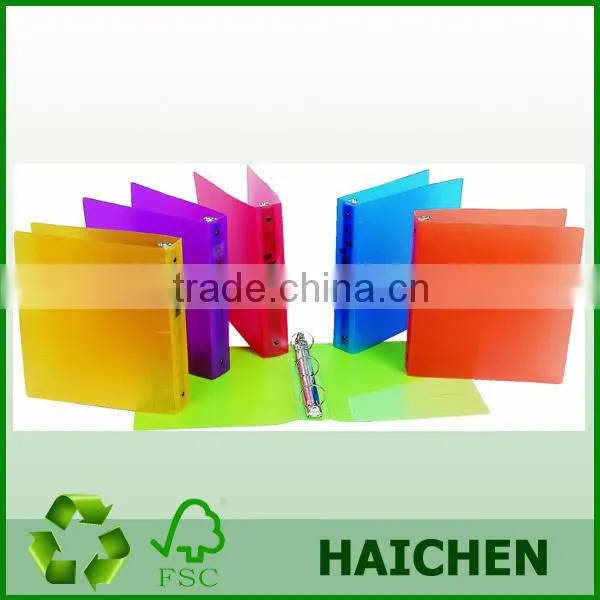 Ningbo PVC ring binder/plastic file box/binder for Hotel