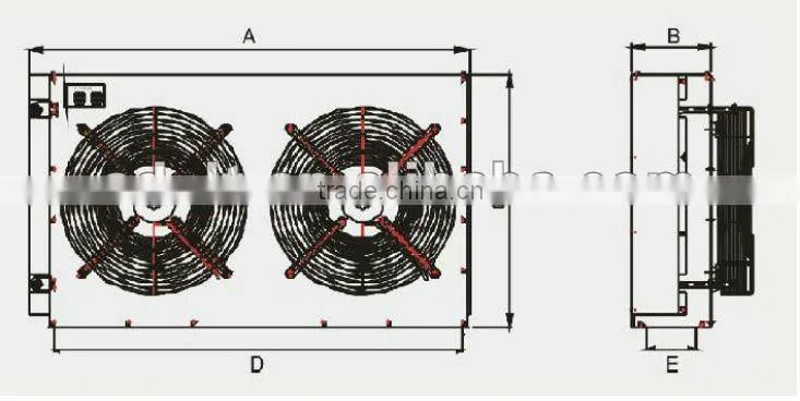 FNV Type Air Cooled Condenser for Food and Vegerable Fresh,Cold Storage Room and Quick Freezing
