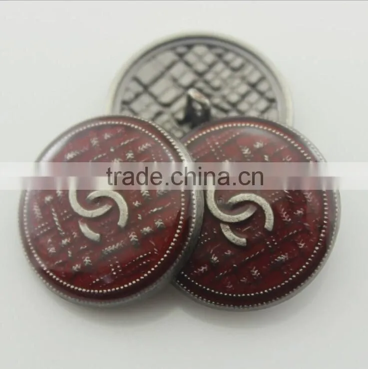 alloy button with bottom loop