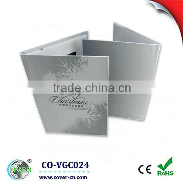 Customized popular LCD TFT Video Greeting Card For Christmas /Advertising Gift