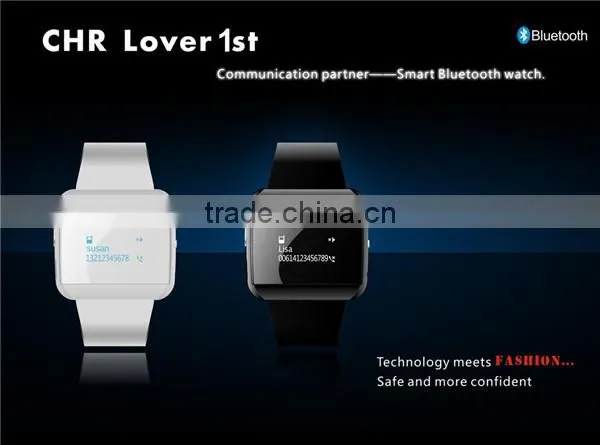 OEM bluetooth watch, Most Fashionable Lovers Watch/Wrist watch / Bluetooth Watch With Vibrate & Caller ID display