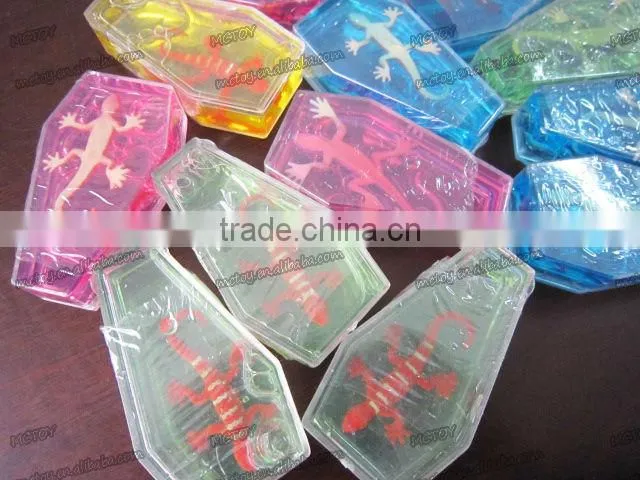 Factory supplier wholesale Crystal Coffin putty with dinosaur frog spider lizard alien 24pcs/box a variety of colors