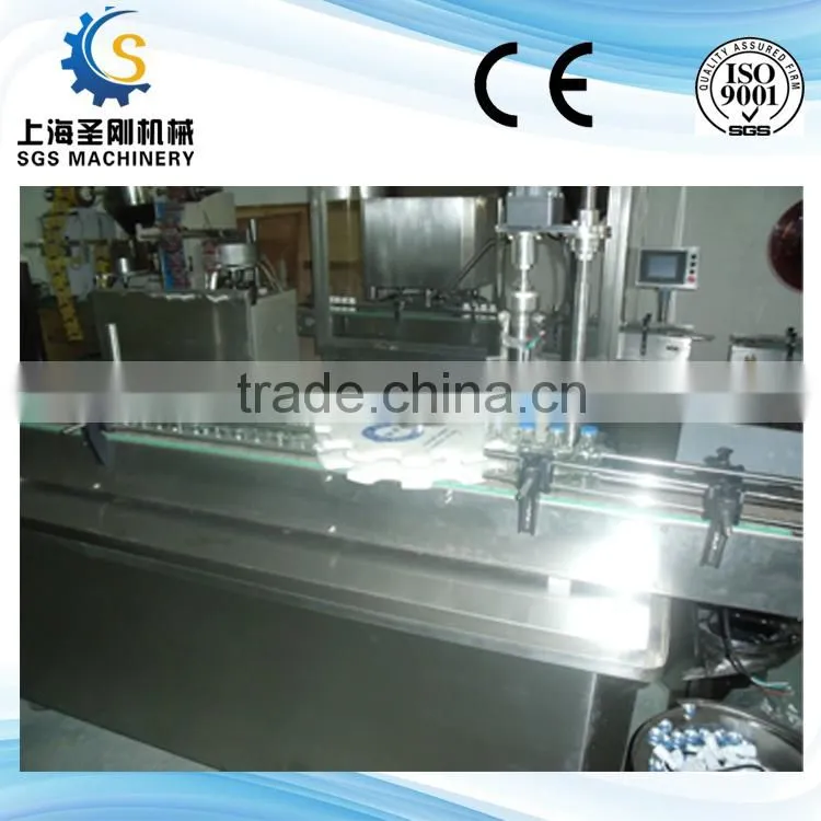 Bottling line of automatic IV infusion vial filling stoppering capping machine