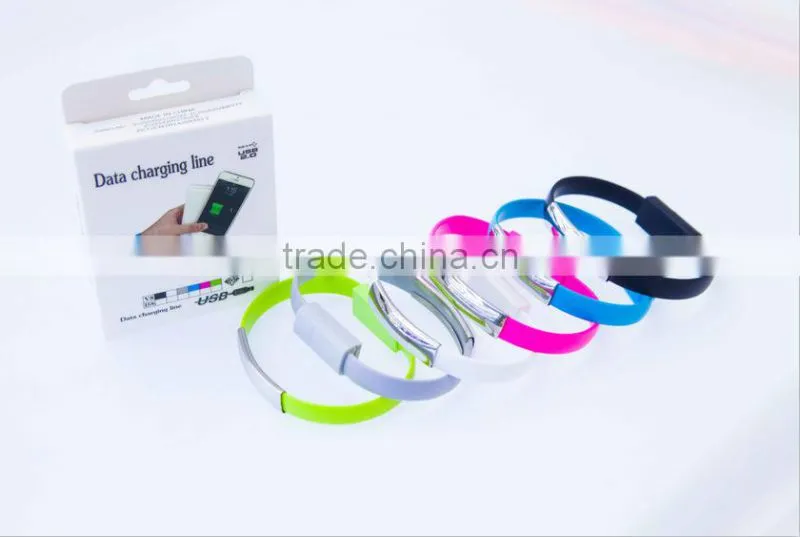 2015 New Design Bracelet Charger for iphone 6, wristband data cable,OTG Mobile Cable