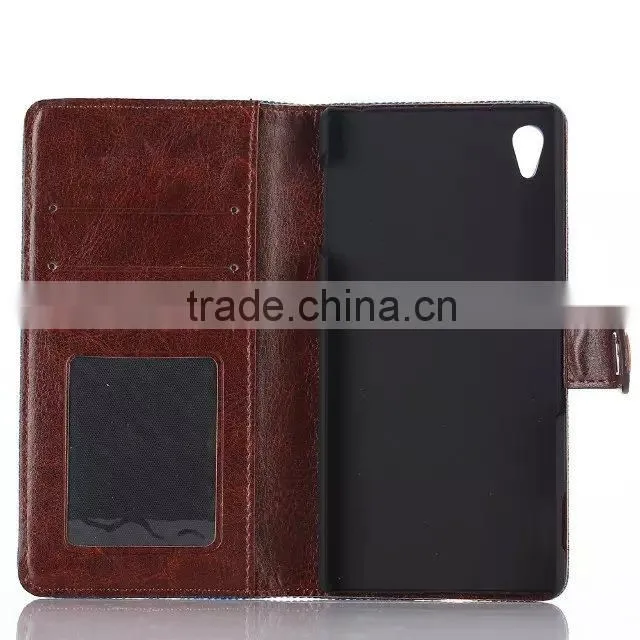 New product case for SONY Z4,special design case for LG phone ,demin style pu leather case for SONY Z4 with wallet