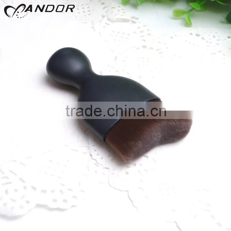 Soft brush hair black handle colored mini concealer brush
