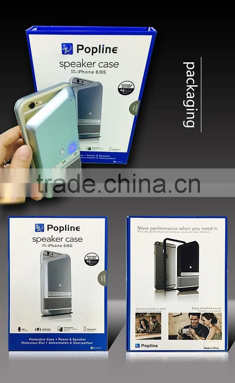 Mobile Power Bank New Product 2016 Smart Battery Case bluetooth speaker phone case