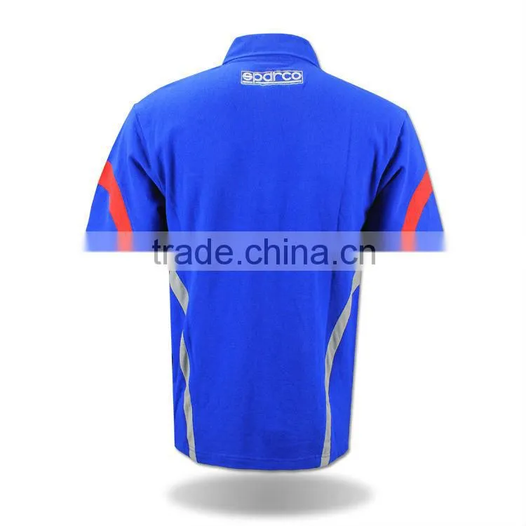 Wholesale plus size clothing blue cotton polo shirt design