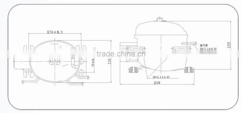 Good quality R600a refrigerator compressor hp1/12