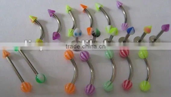 Acrylic Eyebrow Ring jewelry