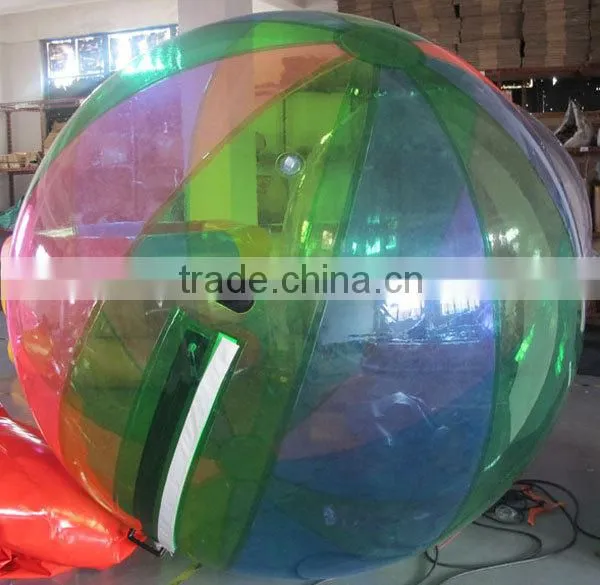 2m PVC/TPU water ball for sale,colorful inflatable ball for pool use