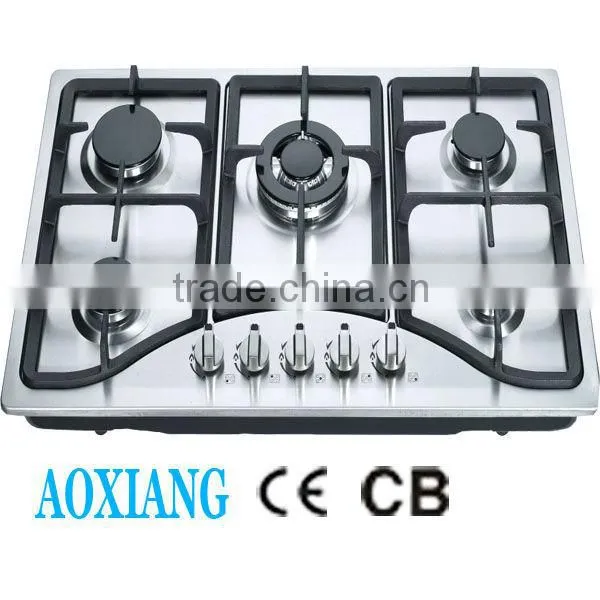 Built-in Tempered Glass Kitchen 5 Burner Gas Cooking Range / Gas Hob/ Gas Cooker D925Y