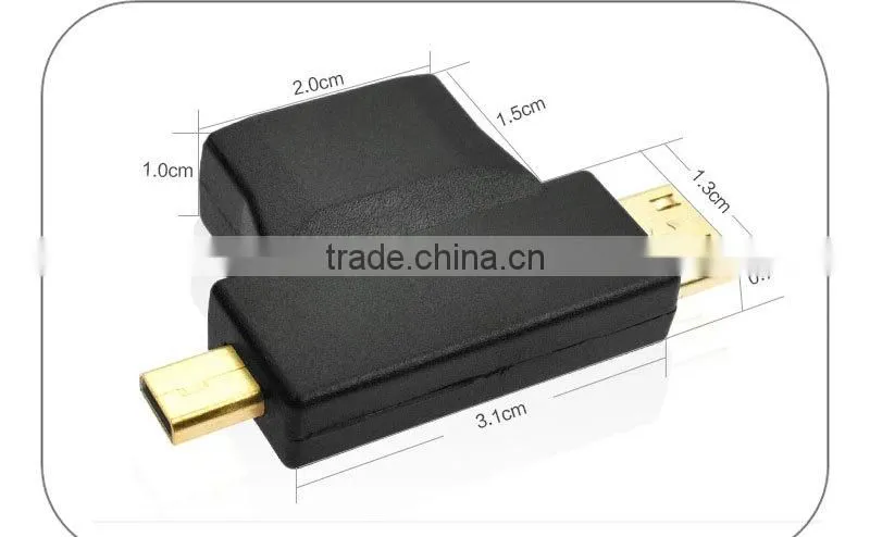 3 in 1 HDMI to micro HDMI mini HDMI adapter