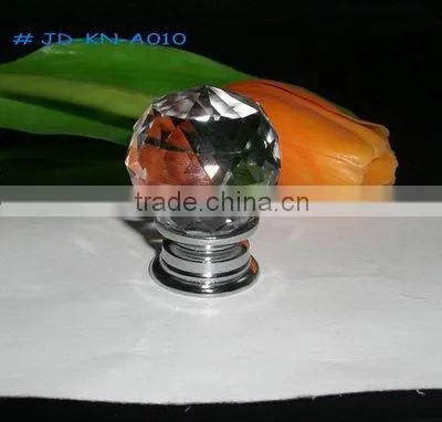 High quality crystal cabinet knob in silver Dia.30*40mm