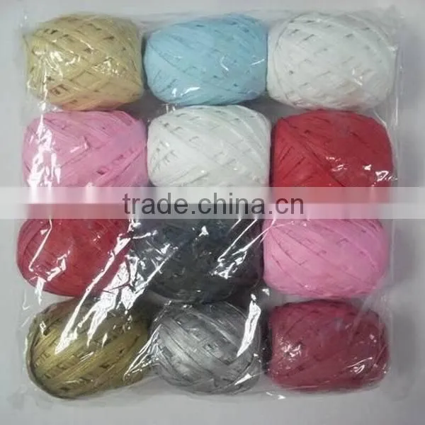 HOT SALE Black Paper Raffia Ribbon Cords Spool, Paper Raphia Cord