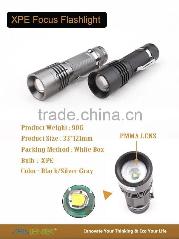 XPE 1W Focus Flashlight Torch