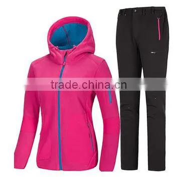 Custom cheap thick polar fleece track suits for girl