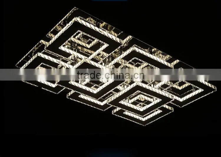 2015 New Arrival 240V Stainless Steel LED Ceiling Light K9 Crystal Ceiling Light