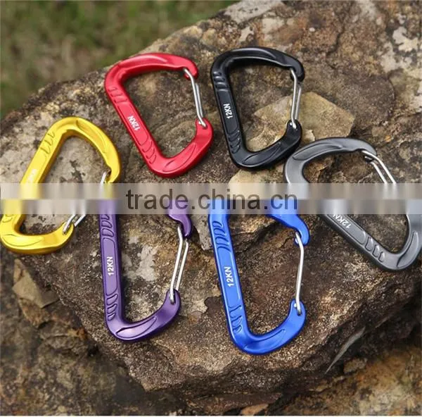Classic Aviation Aluminum Sports Carabiner With Snap Hook For Climbing Use