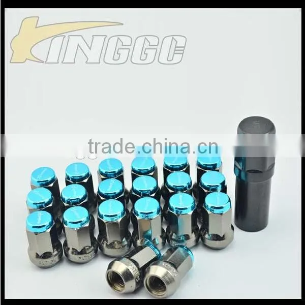 Super Lock Nut Aluminium Blue Racing Car Wheel Nuts