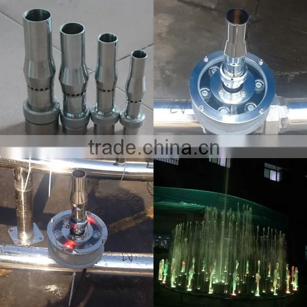 Outddor indoor square water fountain accessories brass and stainless steel head jet fountain nozzle
