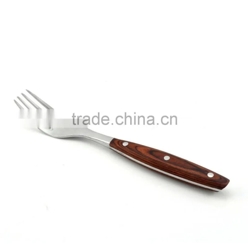 Laguiole Style Pakka Wood Handle Steak Fork Set