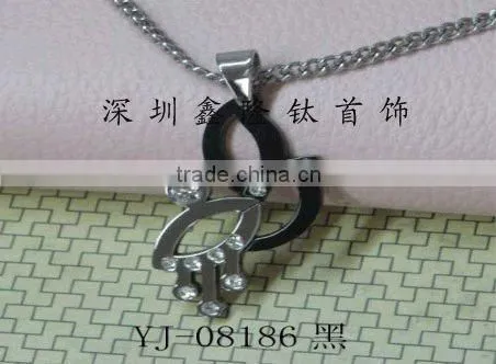 TC43 Fashion Heart-shaped Titanium Pendant Heart Pendant