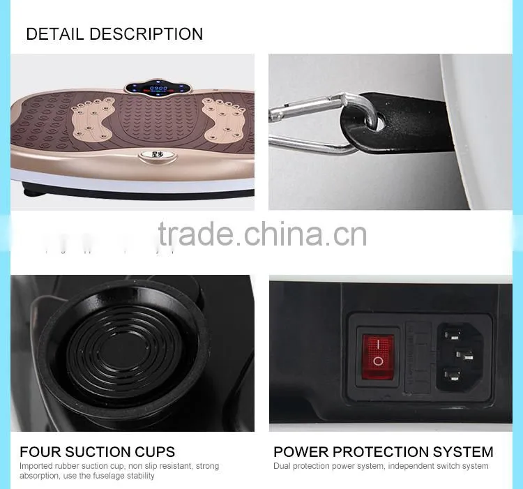 Whole body vibration machine crazy fit massage with music function and Magnetic therapy massage
