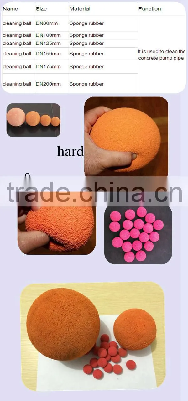 concrete pump accessories 5 inch cleaning ball sponge