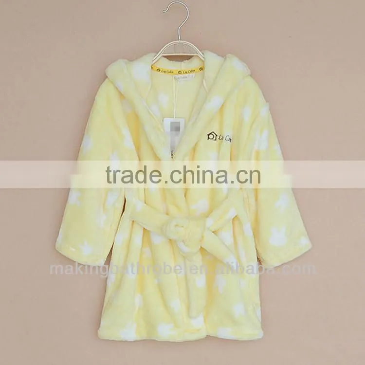 baby toddler printed pattern hooded bathrobe