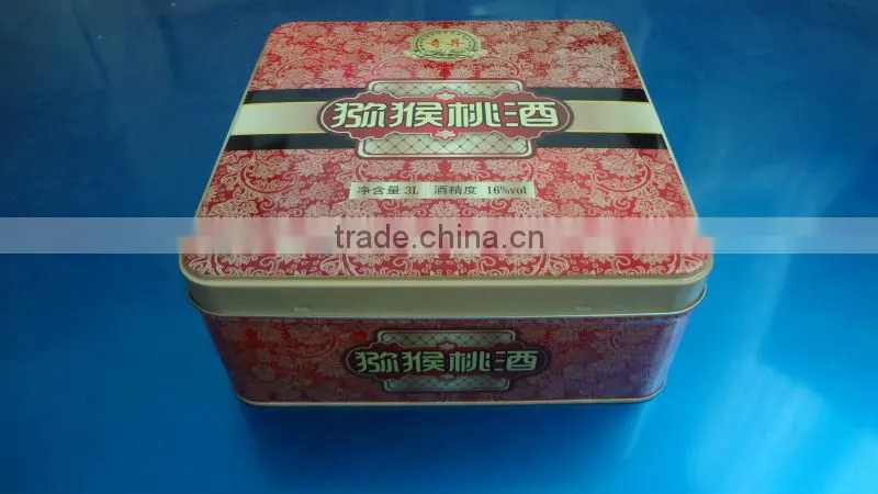 square cake tin box/packaging tin box