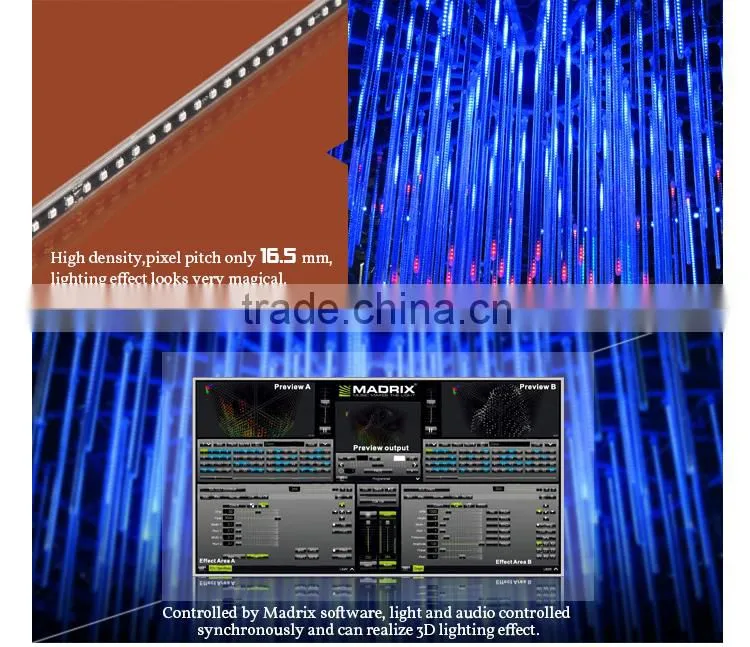 RGB LED Bright Falling Star LED Christmas Tube Lights For Hotel