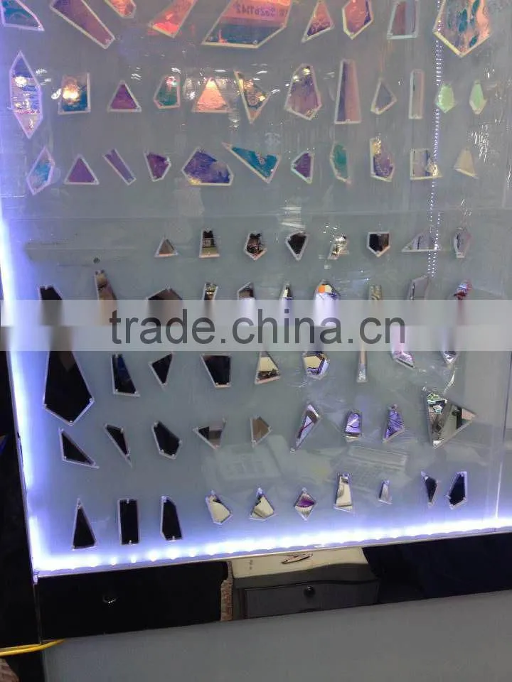 shape sew-on acrylic mirror rhinestone for long dress