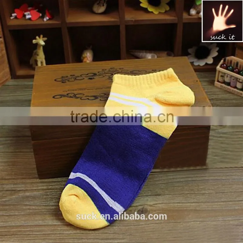Mens Boy Multi-Color Breathable High Ankle Warm Striped Stitched Dress Socks