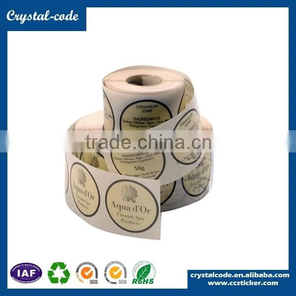 Customize size decorative perforated die cut self adhesive label