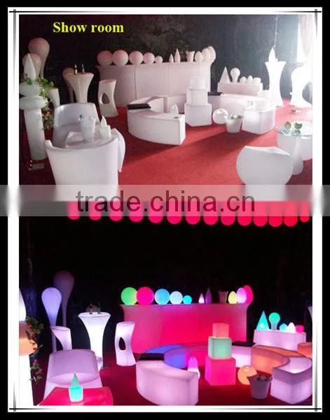 LED Lighting Colorful bar beer cooler plastic led wedding ice buckets