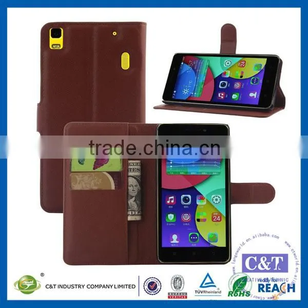 C&T Customized Black Stand Flip Wallet Case PU Leather Cover for Lenovo K5 Note