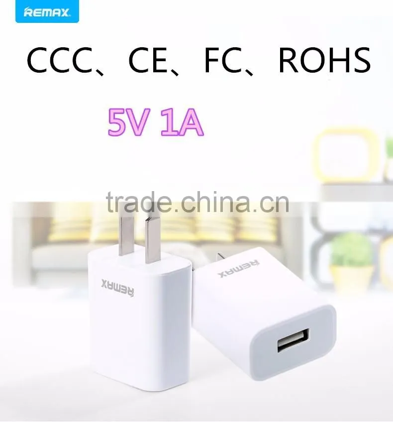Original Remax CE Approved 5V 1A USB Charger for iphone charger