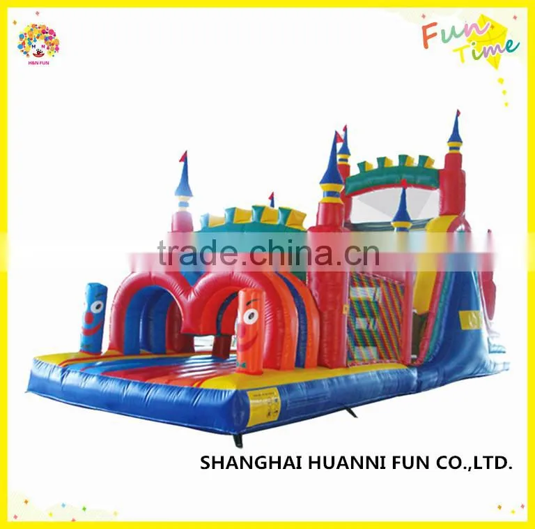 Hot Sale Jungle Inflatable Combo Bouncer long Slide in Amusement park