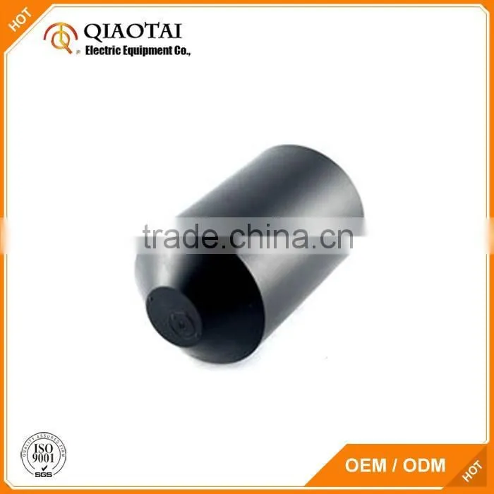 Decorative threaded heat shrinkable cable end cap
