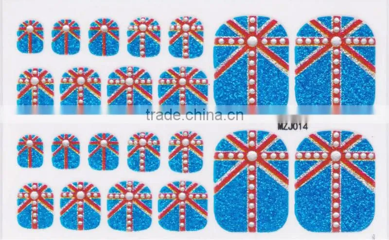 22pcs nail polish sticker toe nail art sticker