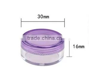 3g Green Plastic jar container with plastic lid cap