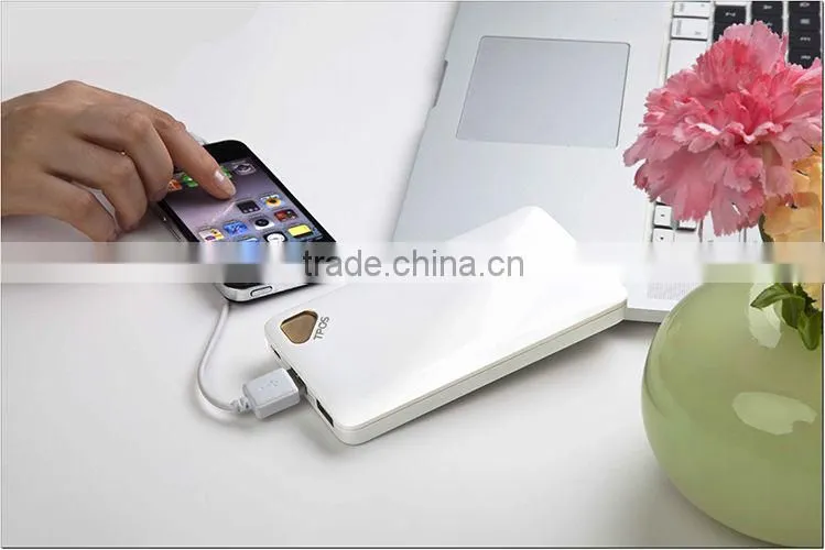 new fashion 2.1A input slim 10000mAh Universal Power Bank with LED indicator for Smartphones, Tablets and more